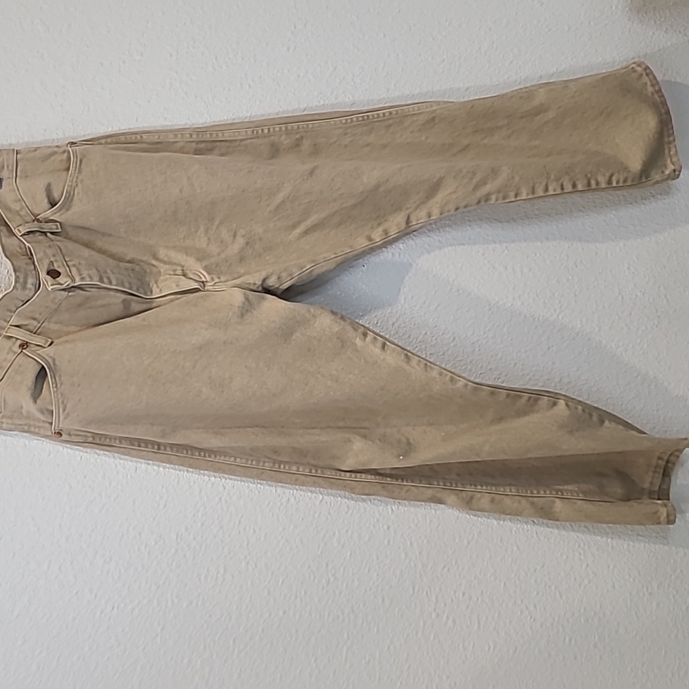Mens tan vintage wrangler denim jeans 38x30